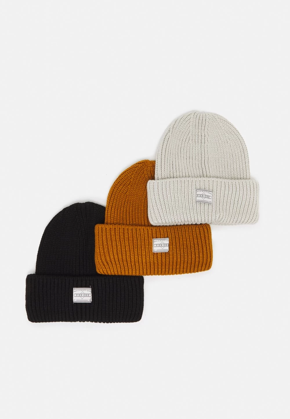 Pier One 3 PACK UNISEX – Bonnet Meilleure Qualité Casquettes, Bonnets Et Chapeaux Couleur Unie 3 Pier One 3 PACK UNISEX – Bonnet Meilleure Qualité Casquettes, Bonnets Et Chapeaux Couleur Unie