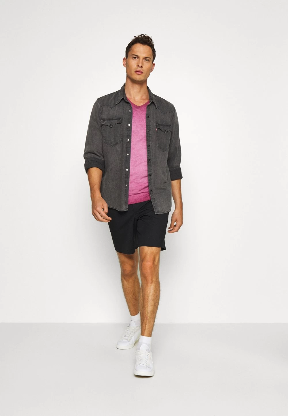 Pier One Qualité Garantie 100% T-shirt Basique T-shirts Col En V Homme 4 Pier One Qualité Garantie 100% T-shirt Basique T-shirts Col En V Homme – Image 2