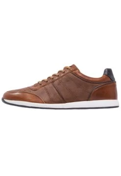 Pier One LEATHER – Baskets Basses Pas Cher Sneakers Rond Homme